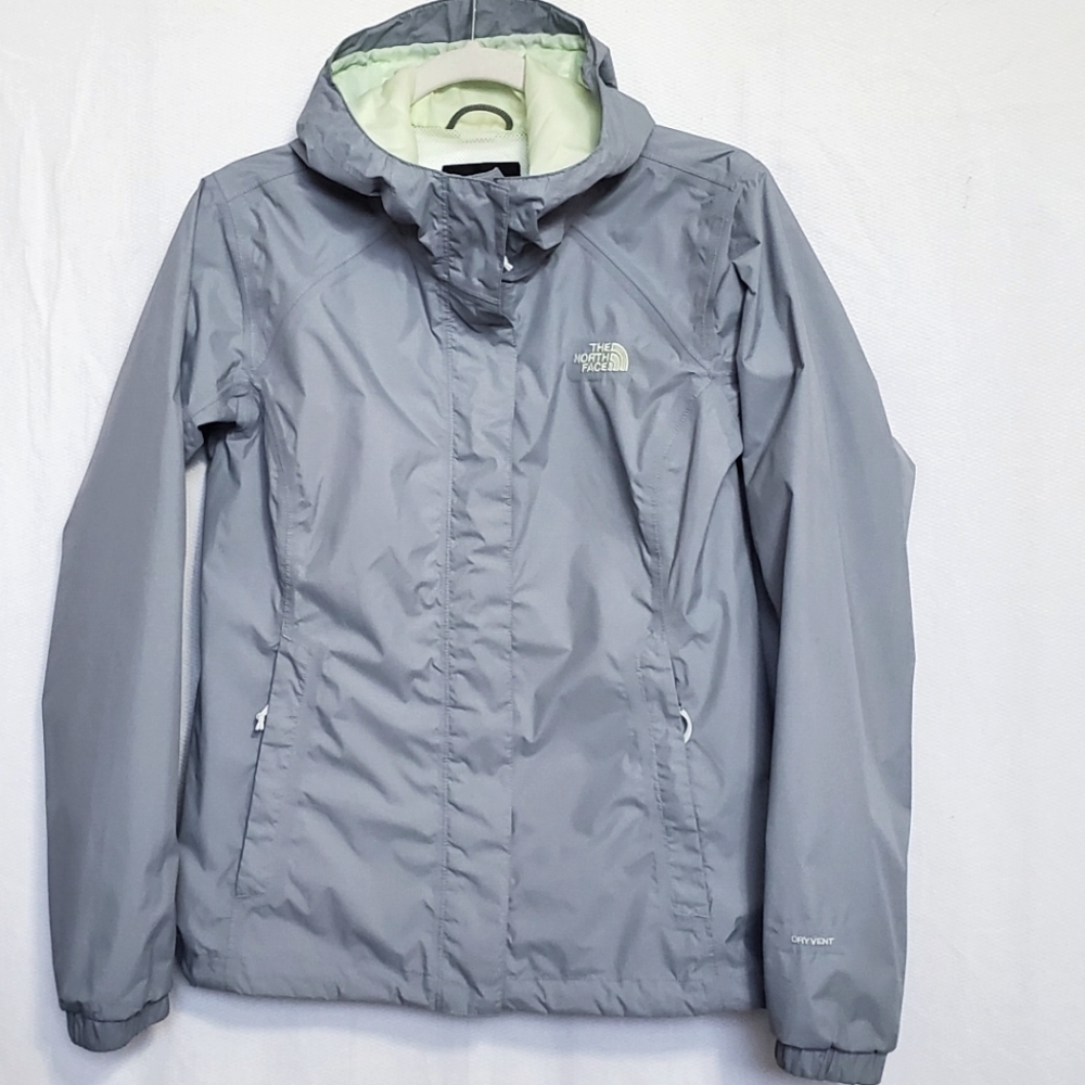 The North Face Hyvent Wind and Water Resistant Jacket Light Gray Size XS